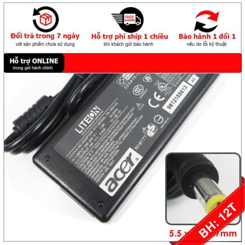 [BH12TH] Sạc Laptop Acer 5734 5735 5736 5737 5738 5739 3.42A 65W Bảo Hành 12 Tháng + Tặng Dây Nguồn 1,5M ! ZIN