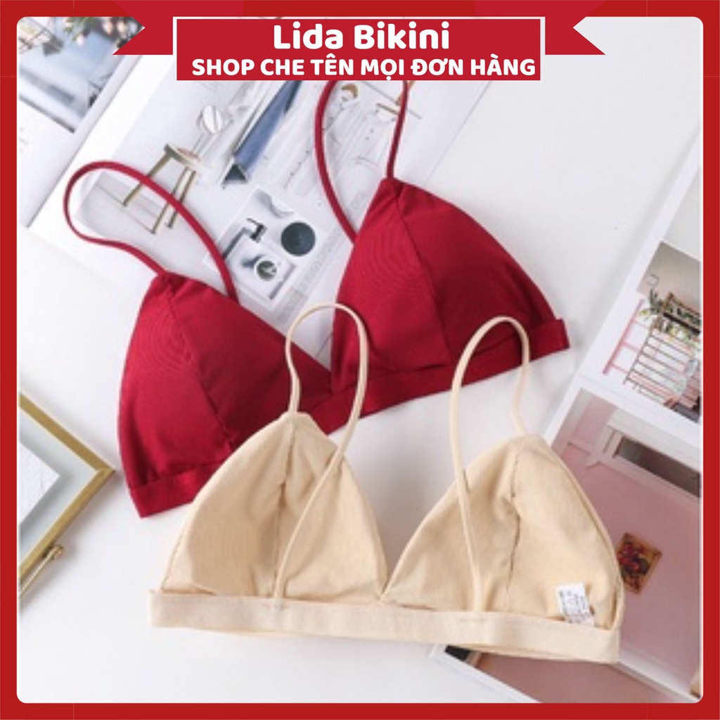 Áo Lót Nữ - Áo Bra Thun co dãn viền chun phối dây nhỏ điệu đà nâng ngực DAN STORE MÃ 293