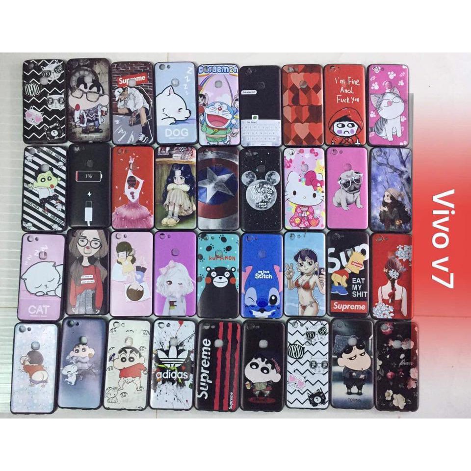 Ốp lưng vivo v7 dẻo in hình
