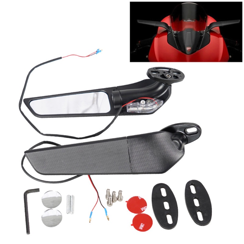 Cánh Gió Có Thể Điều Chỉnh Gắn Gương Chiếu Hậu Xe Mô Tô CBR500R CBR600RR CBR250R CBR3