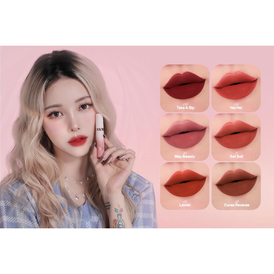 Son Kem Lì Glamrr Q / Gilaa Long Wear Lip Cream  Rich Rosie Collection - Màu 8-13