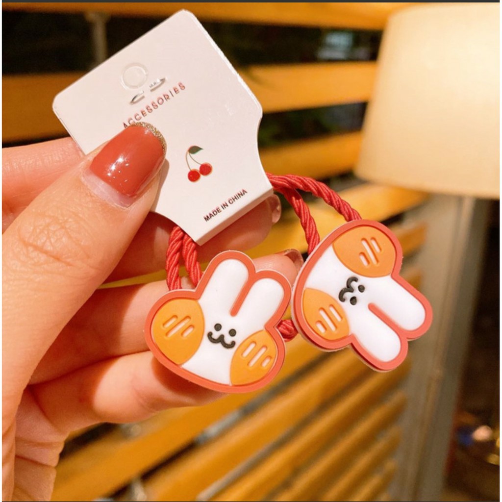 SET 2 CÁI | DÂY BUỘC TÓC HOA QUẢ TRÁI CÂY BẢN TO CHO BÉ YÊU | VIDEO THẬT | SHOP BEECOW