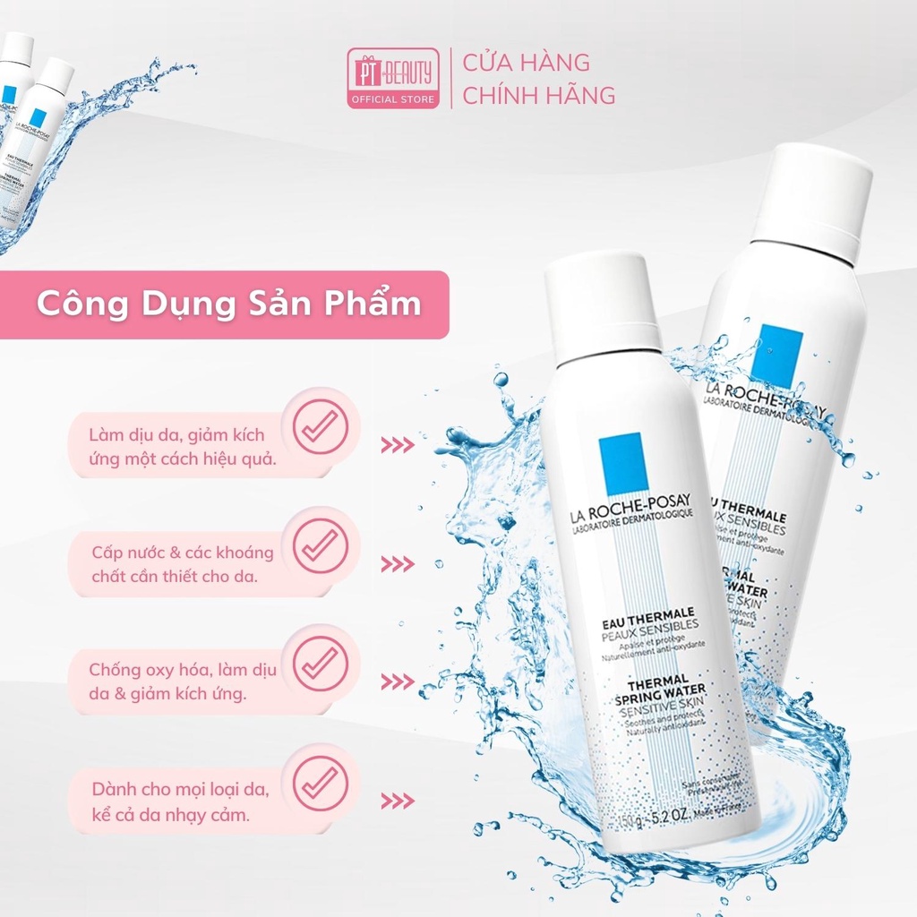 Nước xịt khoáng La Roche - Posay Thermal Spring Water Sensitive Skin làm dịu và bảo vệ da 150ml