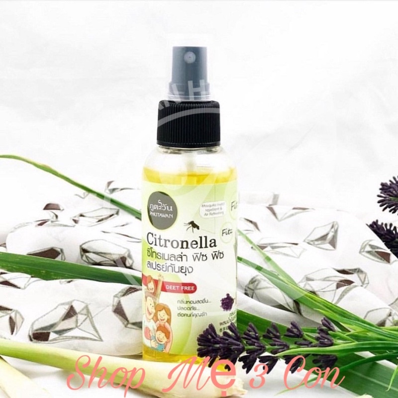 Xịt chống muỗi Phutawan Citronella của Thái