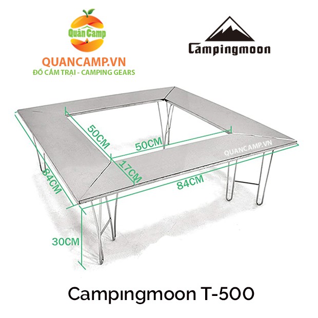 Bàn quây bếp nướng BBQ Campingmoon T-500