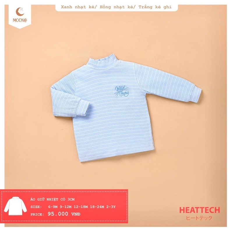 Áo nhiệt cổ 3p Heattech cho bé 6-9m -2,3Y