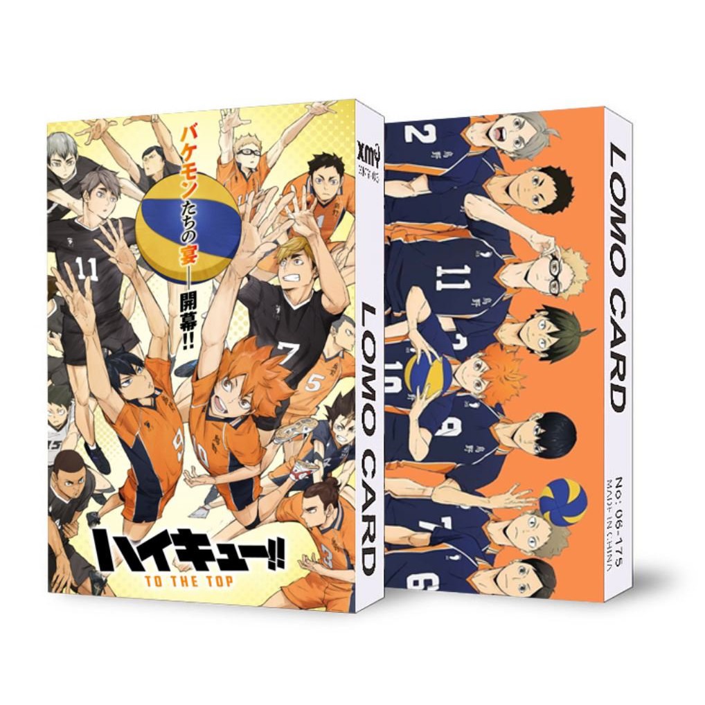 ( không kèm hộp ) Hộp ảnh lomo in hình HAIKYUU VUA BÓNG CHUYỀN 30 tấm anime chibi