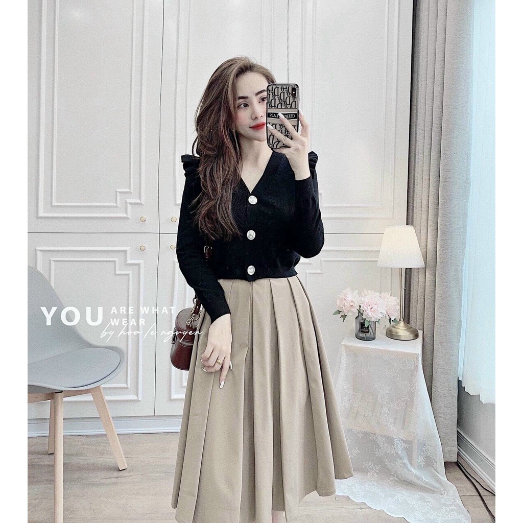 [Hàng QC L1] Áo len bèo vai dáng ngắn crtop siêu xinh -hinhin | BigBuy360 - bigbuy360.vn