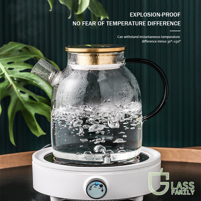 Bình trà thủy tinh chịu nhiệt dung tích 1.8L