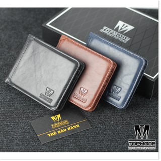 Ví nam cao cấp - Ví nam da thật hàng hiệu TOPMODE V1 - Full hộp và túi đựng