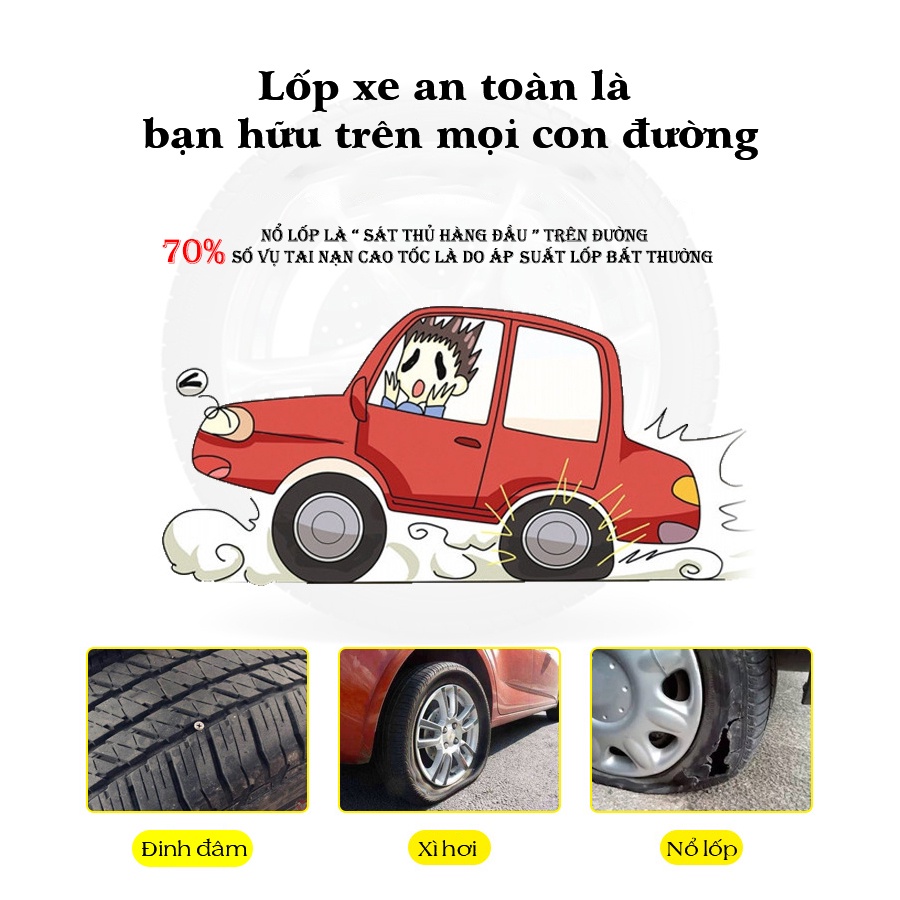 Cảm biến áp suất lốp ô tô xe hơi Carvietnam TPMS Cao Cấp Tiếng Việt Van Ngoài Bản Quốc Tế Màn Hình Màu LCD Cao Cấp