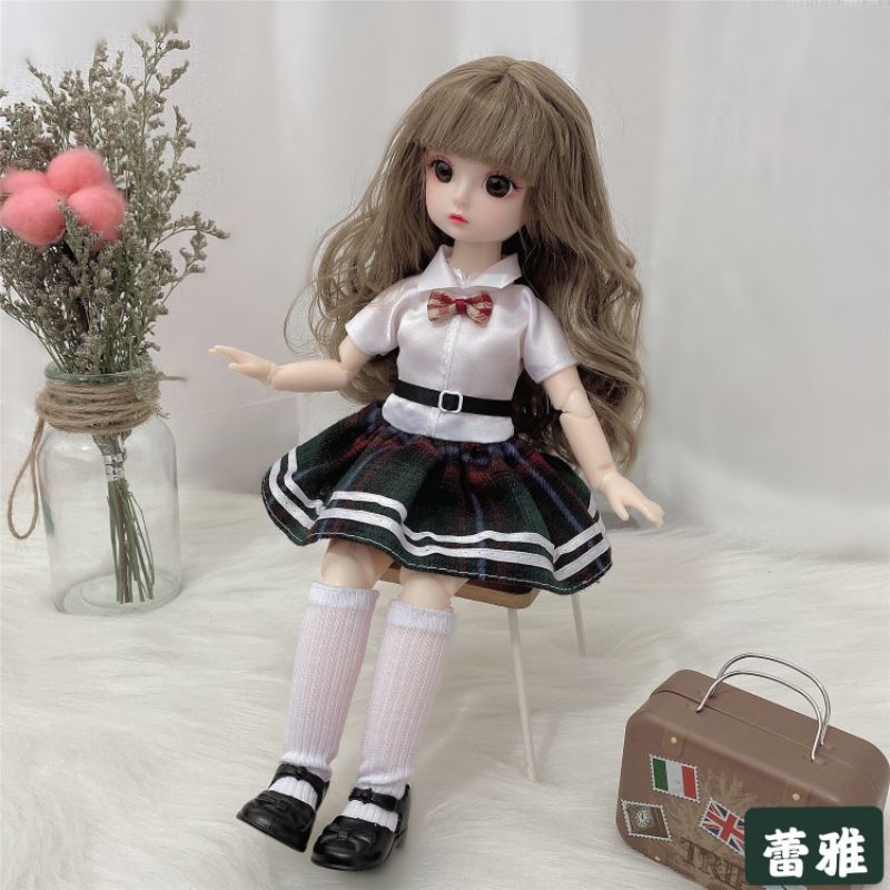 Búp Bê Barbie 3D Bjd Cao 30Cm (Có Khớp Linh Hoạt)