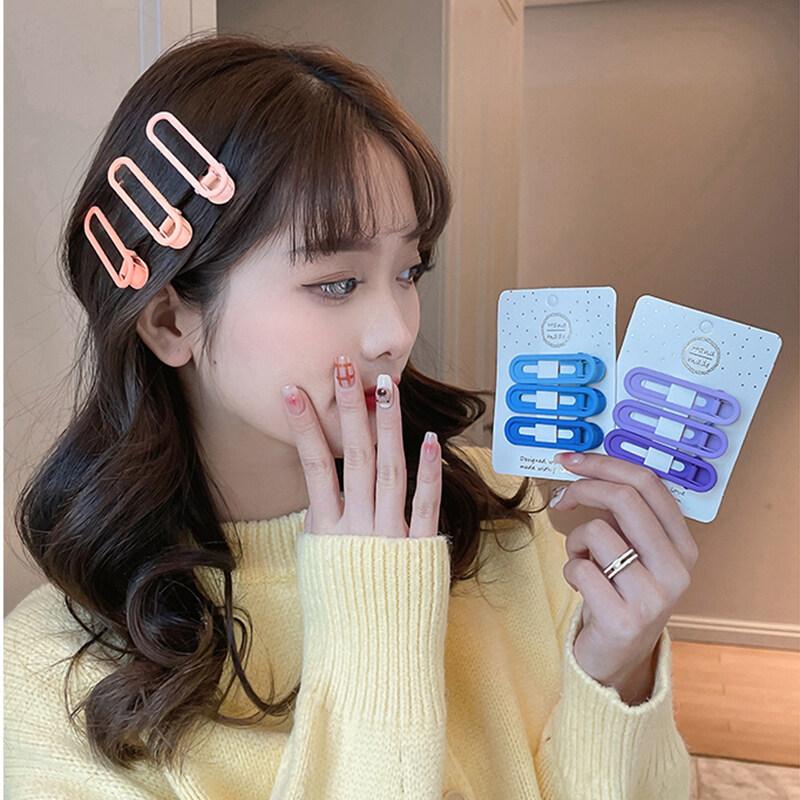 Set 3 Kẹp Tóc Kim Loại Cá Tính Thon Dài Đồng Màu Phụ Kiện Tóc Nữ Xu Hướng Thời Trang Hot Hàn Quốc Và Nhật Bản