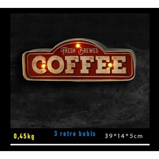 Bảng hiệu đèn led quán cafe (39x14x5cm)