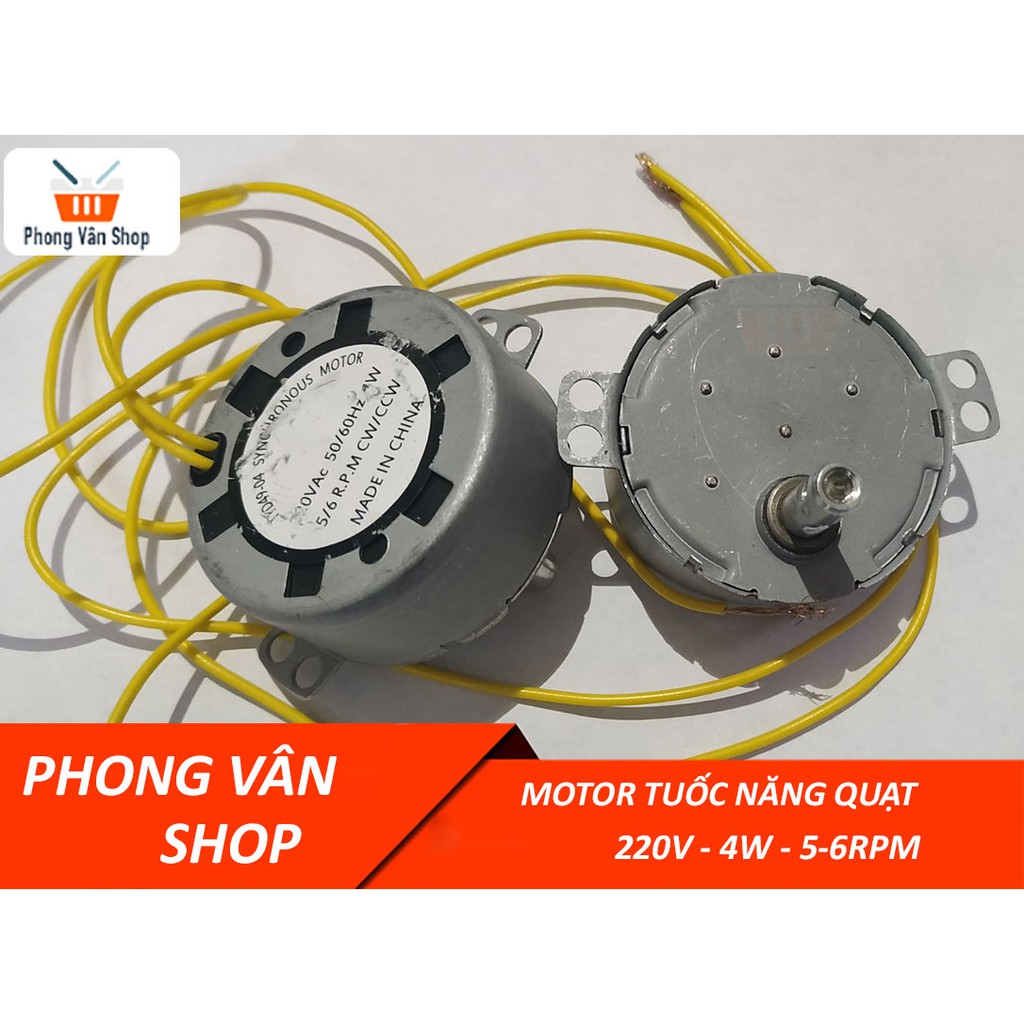 Motor túp năng quạt 220v 2.5rpm 5-6rpm 30rpm - tự động đảo chiều - Tuốc năng quạt