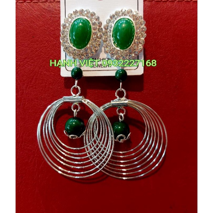 Đôi hoa tai 7 vòng tròn . Trang phục Phụ kiện Hầu Đồng