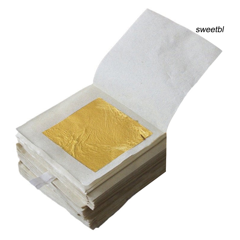 ST 10 Sheet 24K Gold Leaf Leaves Foil for Edible Food Gilding Facial Beauty Spa