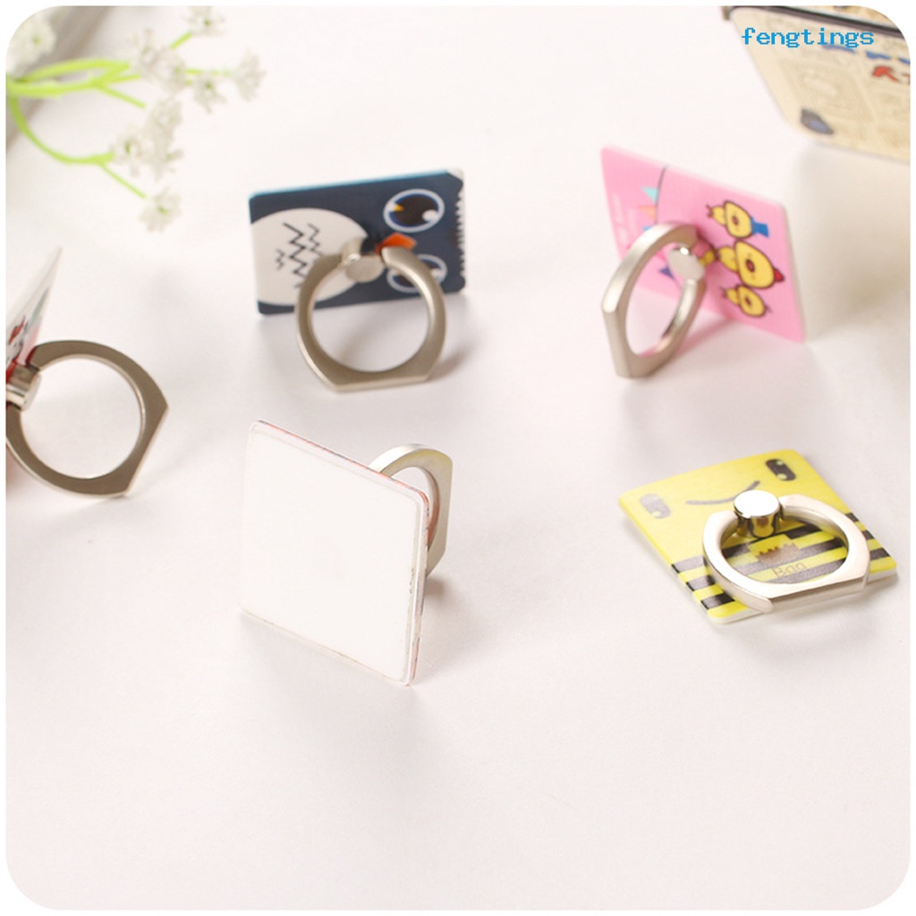 Giá Đỡ Điện Thoại Dạng Nhẫn Bằng Thép Không Gỉ Họa Tiết Hoạt Hình Dễ Thương