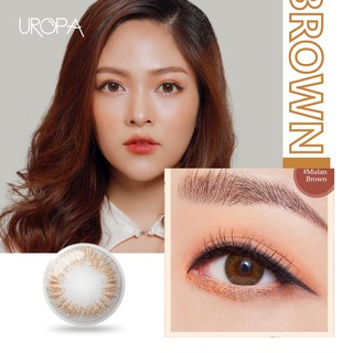 Kính áp tròng UROPA: Đeo được 24h/ngày, Mulan brown (nâu tự nhiên, 0.00 ~ 6.00 độ, hạn dùng 6 tháng)