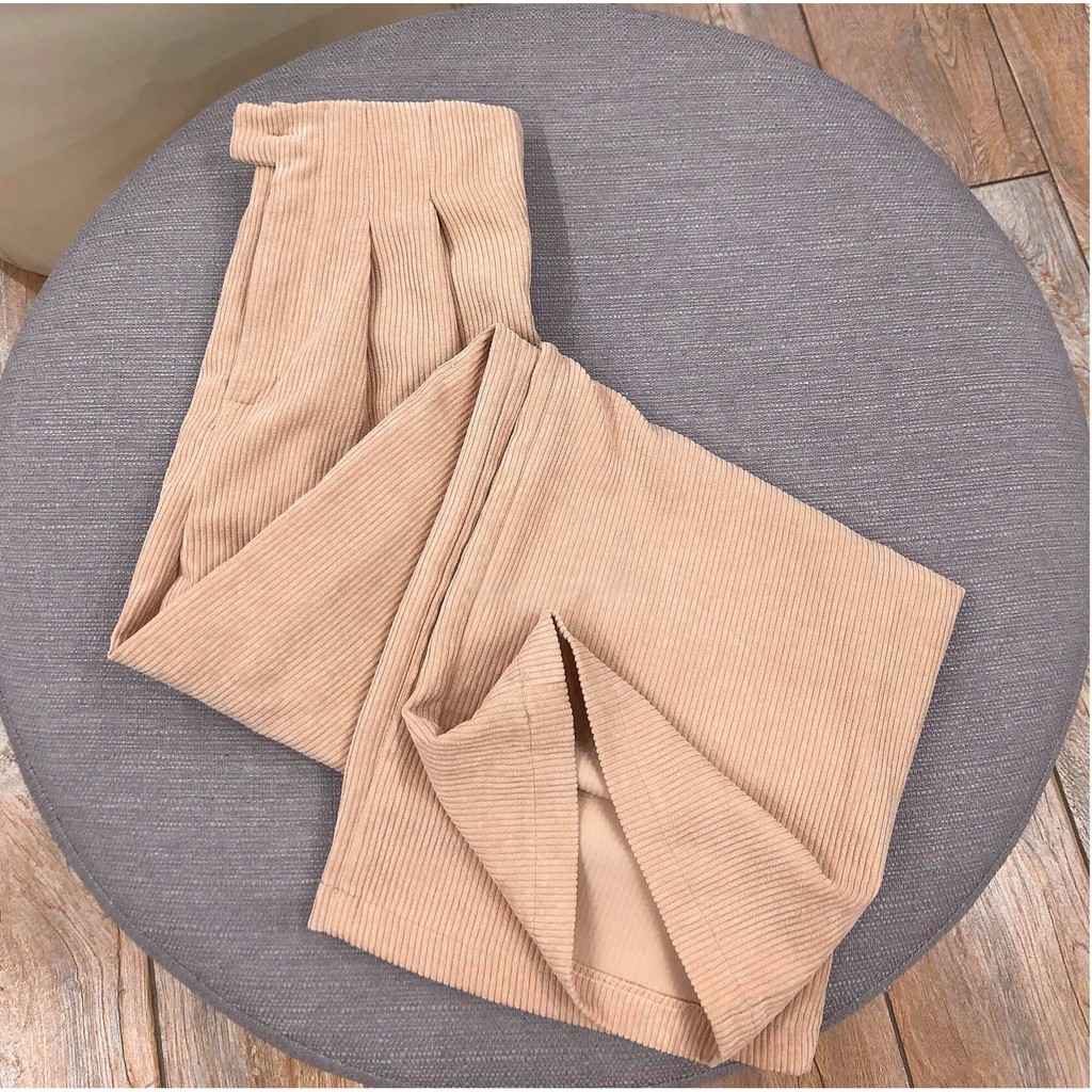 Quần Ống Rộng Suông, Culottes Dáng Dài Lưng Cao Khóa Trước Chất Liệu Nhung Tăm Cao Cấp Thời Trang Thu Đông Cho Phái Nữ | BigBuy360 - bigbuy360.vn