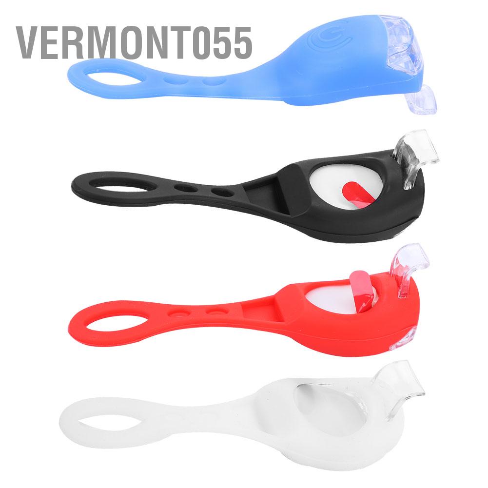 Hàng Hot Xe đạp Silicone Frog Mặt trước / Phía sau Đèn LED cảnh báo Đèn flash Xe đạp Không thấm nước Hàng giao ngayVermont055