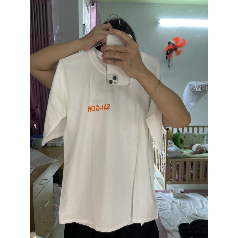 Áo thun tay lỡ form rộng SÀI GÒN, áo phông form rộng