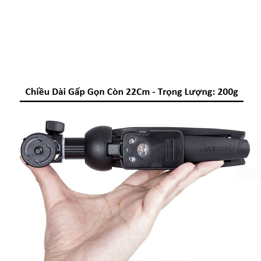 Gậy Chụp Hình Kiêm Chân Tripod YT-9928 Chắc Chắn, Nhỏ Gọn, Kèm Tay Điểu Khiển Remote Bluetooth ( Ảnh Thật )