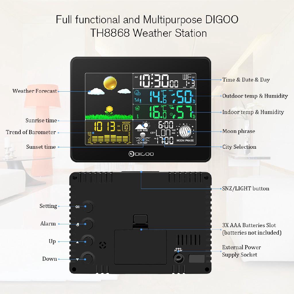 USB hiển thị thời tiết digoo dg-th8868