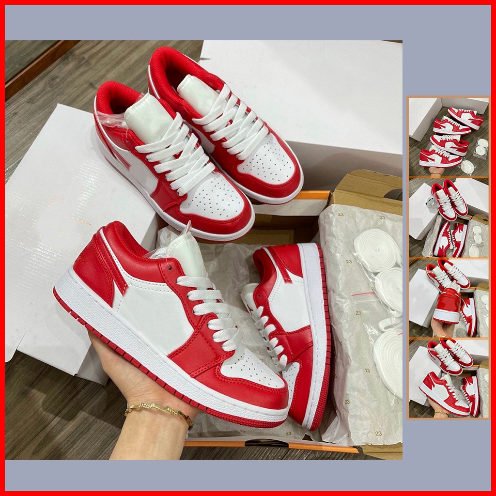 Giày Sneakers Low Red White Đỏ Trắng cao cấp mã 217