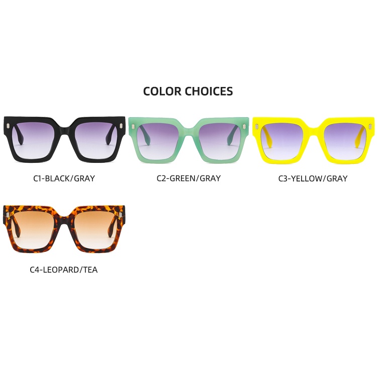 Kính mát gọng vuông cỡ lớn làm từ kim loại phong cách Âu Mỹ thời trang 2021 cho nam và nữ