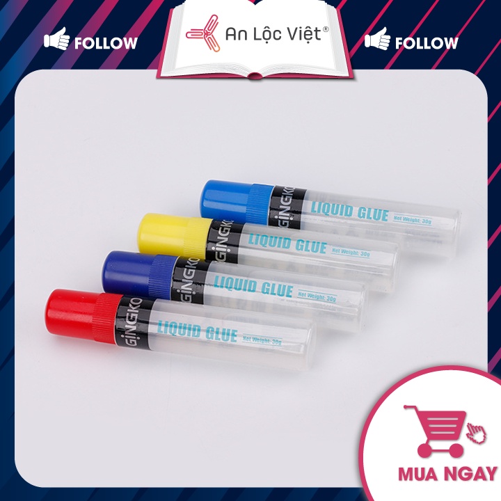 Set 5 chai Hồ Nước Dán Giấy Gingko 30ml