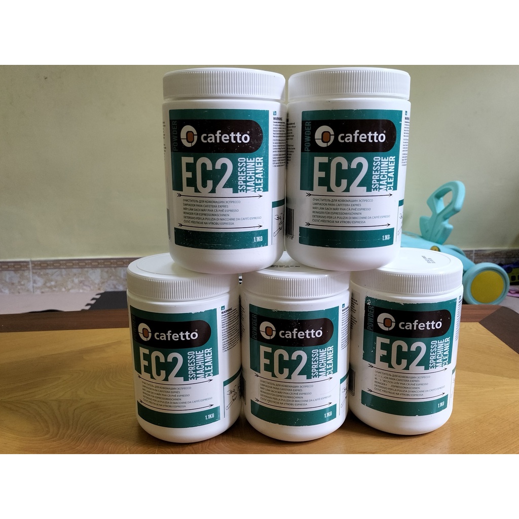 Thuốc vệ sinh Cafetto EC2 dạng bột dùng rửa vòi chiết suất máy pha cà phê espresso khối lượng 1200gram