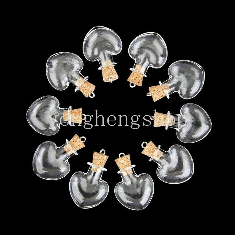 Set 10 Lọ Thủy Tinh mini Có Nút Chai Thủy Tinh Đựng Điều Ước diy Đa Ứng Dụng