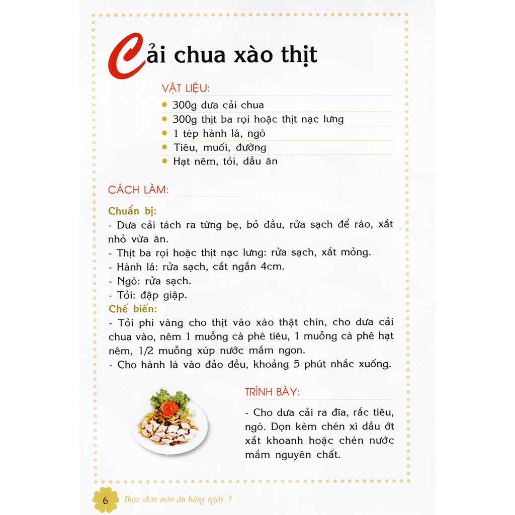 Sách - Thực Đơn Món Ăn Hàng Ngày - Triệu Thị Chơi (Tập 3)