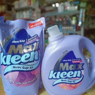 Combo túi và chai nước giặt Maxkleen 4800ml