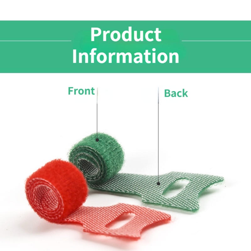 Set 2 Dây Quấn Cáp Khóa Dán Chữ T Tái Sử Dụng Linh Hoạt