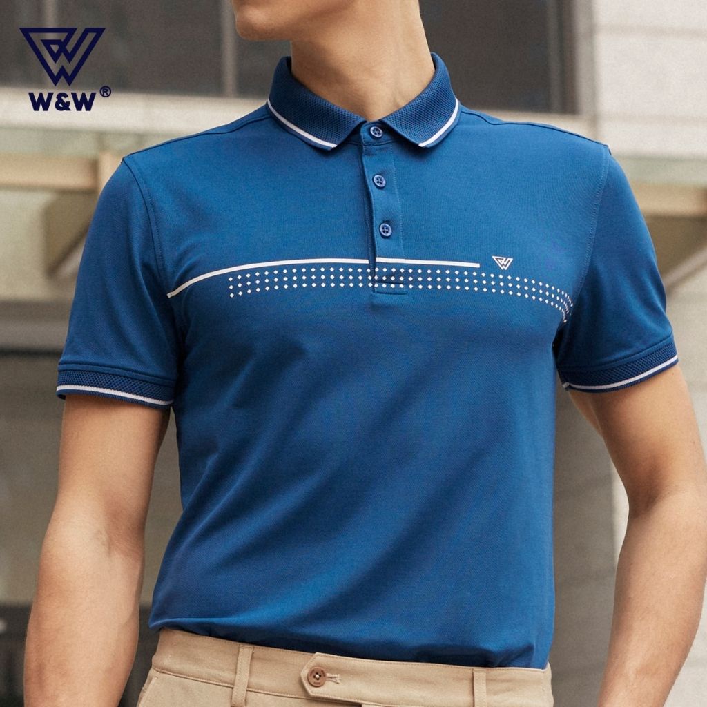 Áo Polo Nam W&amp;W Dáng Slim Fit Ôm Gọn Gàng, Tôn Dáng, Vải Coolmax Hạn Chế Nhăn, Mềm Mại, Thoáng Khí Tốt WPO83S