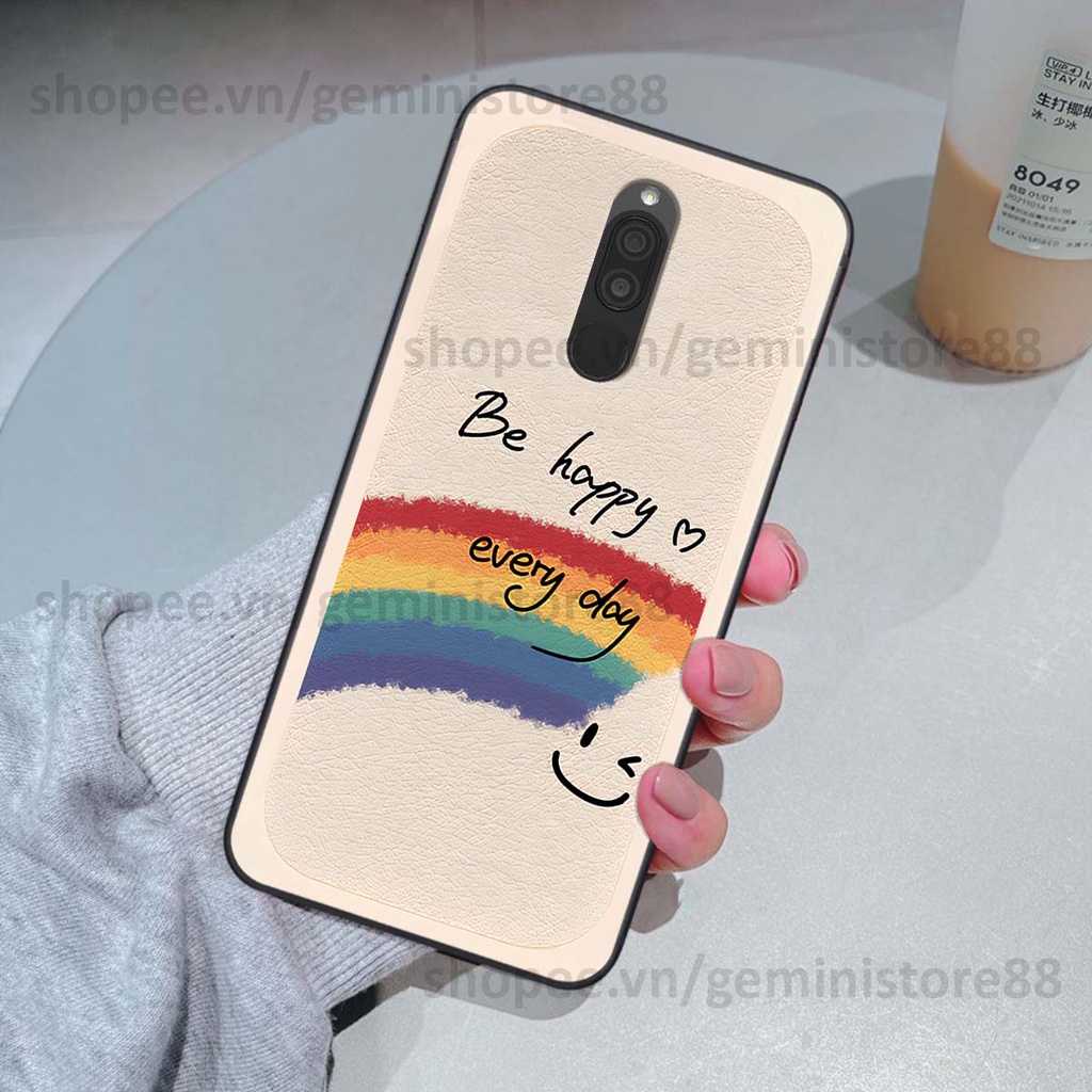 Ốp Xiaomi Redmi 8 in hình cô gái be happy trẻ trung cá tính năng động