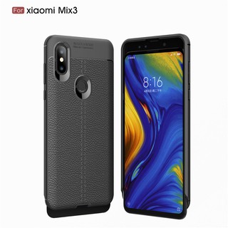 Ốp lưng da kiểu dáng sang trọng cho Xiaomi Mi Mix 3 Mix3 Case (6.39")