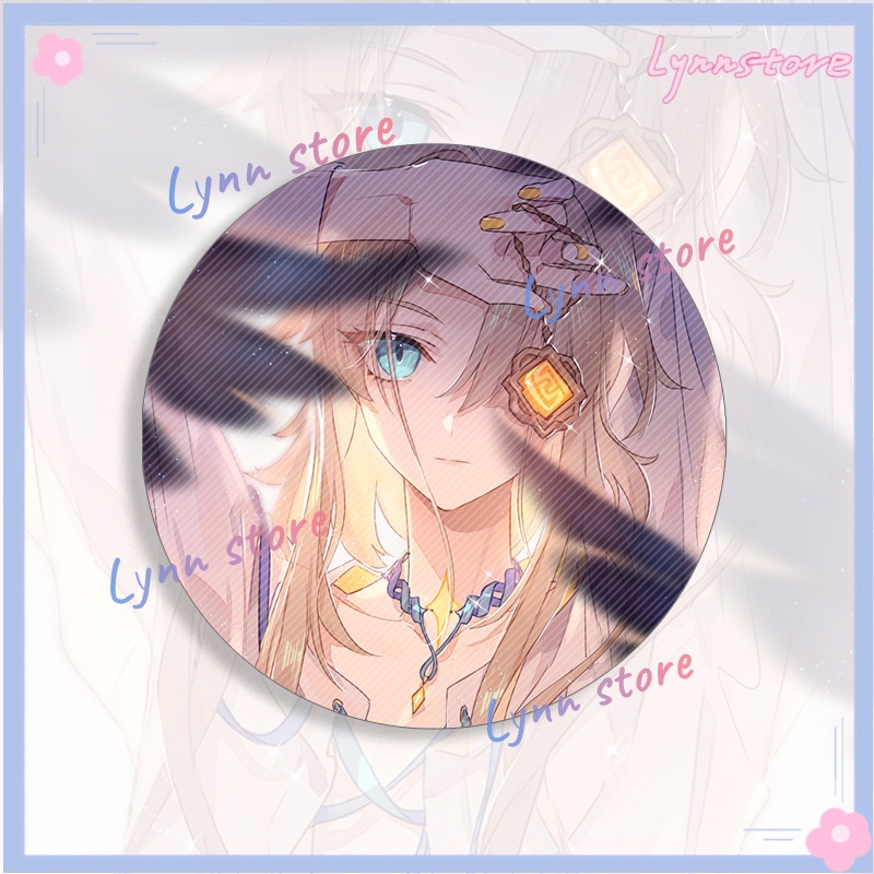 58mm Trò chơi Genshin Impact Brooch Zhongli X Tartaglia Xiao Kaedehara Ayaka Hutao Raiden Shogun Cosplay Huy hiệu Phụ kiện cho Quần áo Ba lô Quà tặng