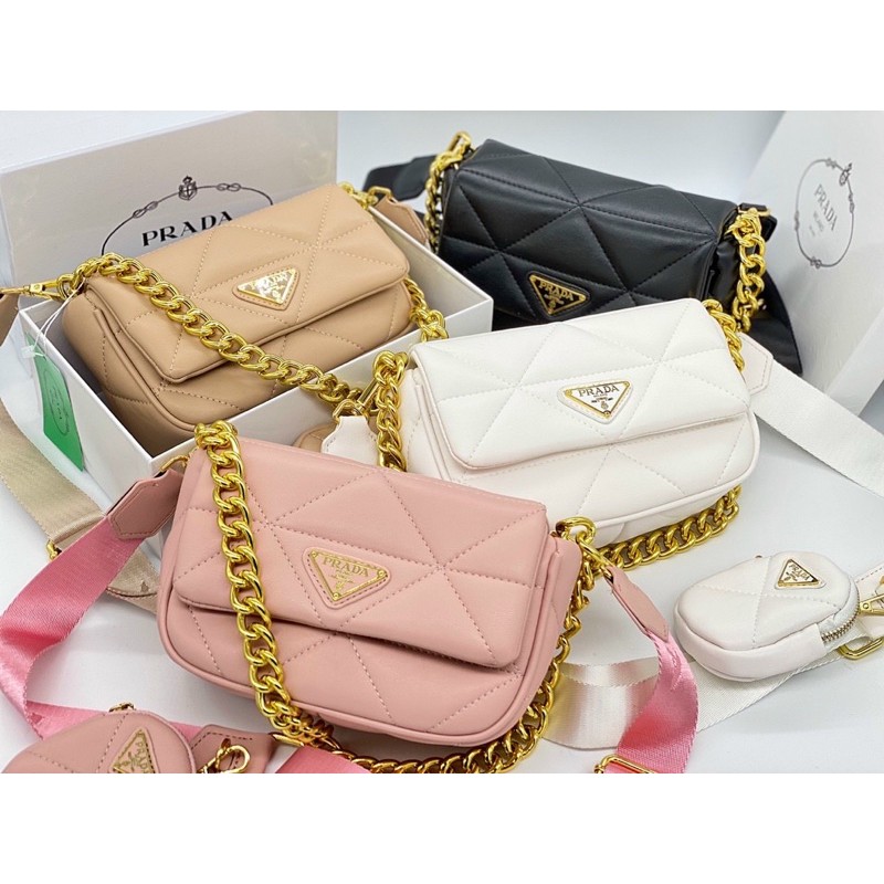 FREESHIPXTRA 🧧 HOÀN XU TÚI XÁCH P.RADA 21cm Kèm Ví full box mẫu 2021 Túi Xách Nữ QUảng Châu , HONGKONG cao cấp