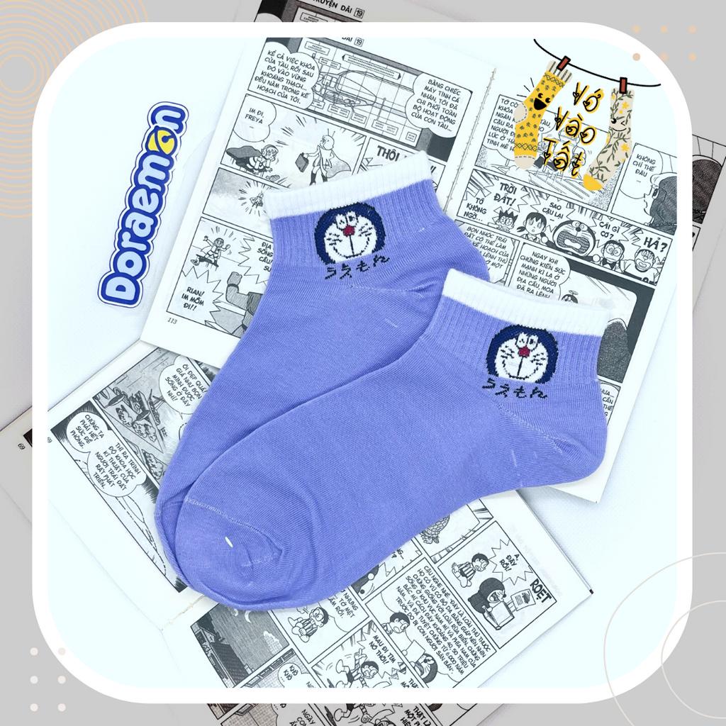 VỚ TẤT CỔ NGẮN DORAEMON XANH BIỂN