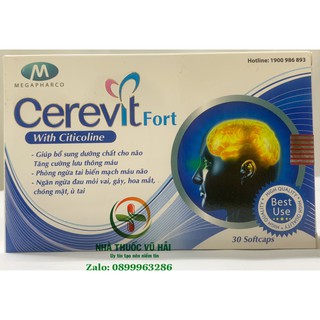 CEREVIT FORT tăng cường lưu thông tuần hòa máu não