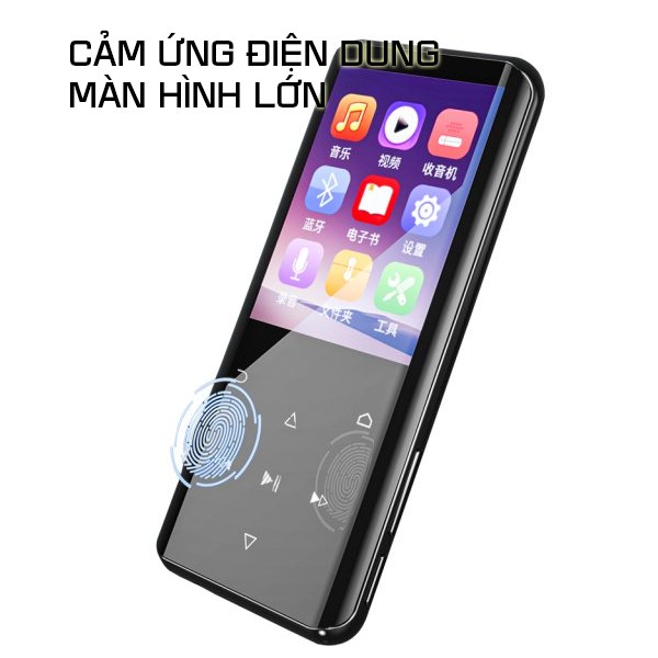 Máy nghe nhạc Ruizu D25 hỗ trợ Bluetooth 5.0 bộ nhớ trong 16G màn hình cong 2.4inch