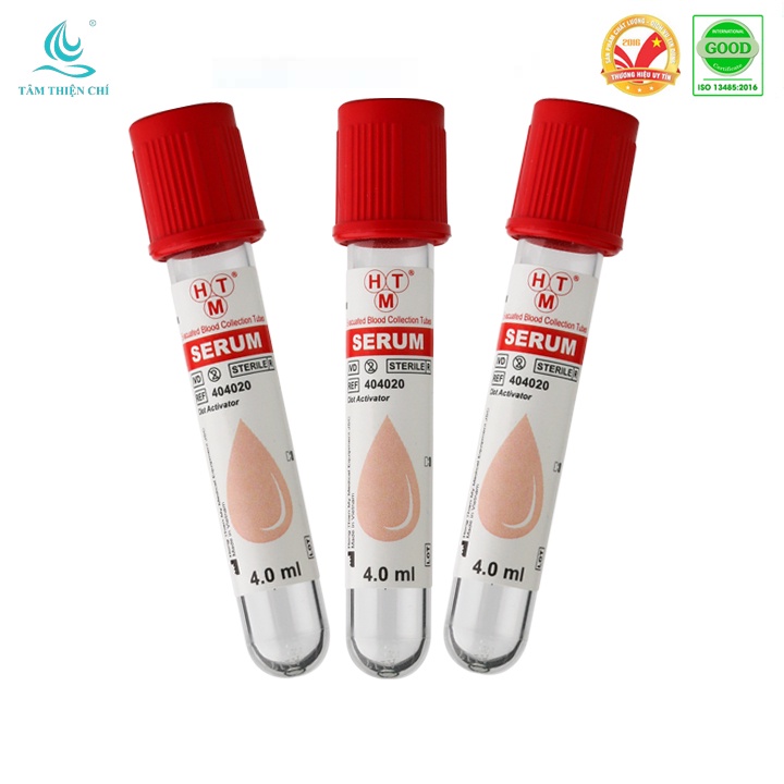 Ống nghiệm chân không SERUM Hồng Thiện Mỹ hộp 100 ống
