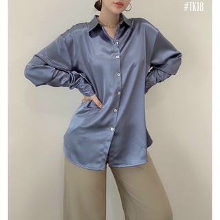 áo sơ mi phi lụa siêu sang chảnh quyến rũ