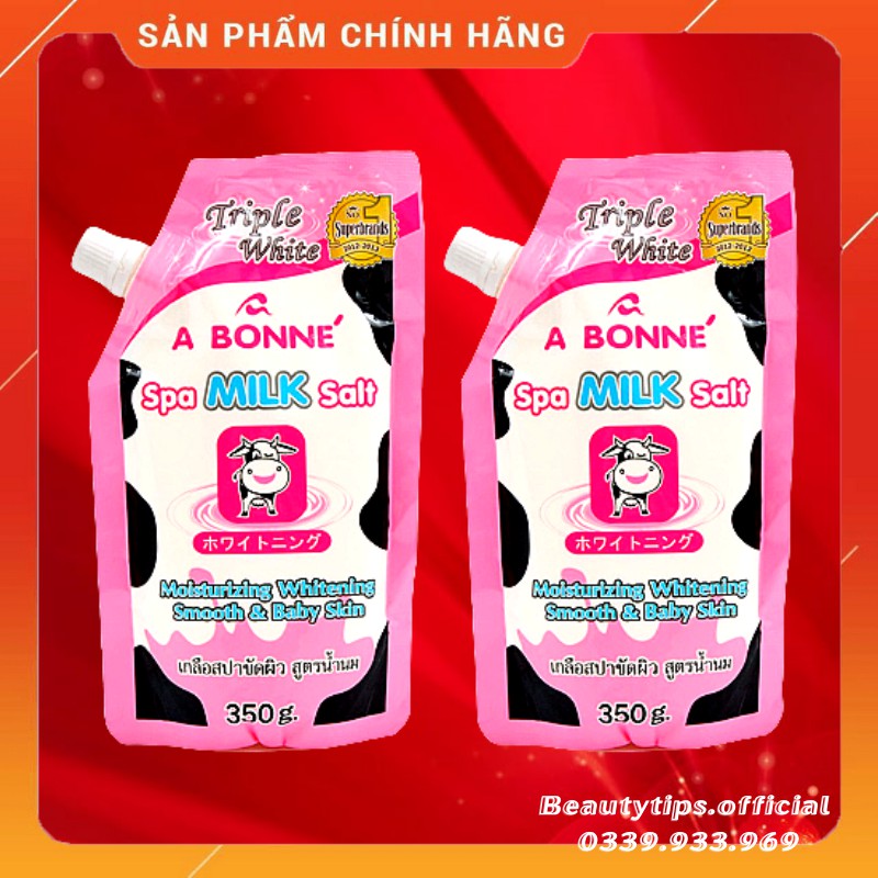 Muối tắm sữa bò tẩy tế bào chết A Bonne Spa Milk Salt Thái Lan 350gr