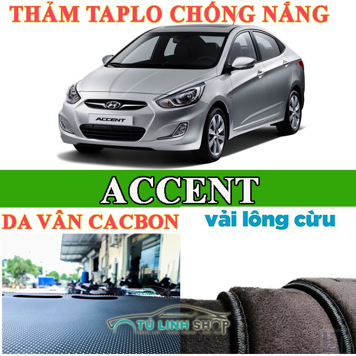 Thảm taplo ACCENT chính hãng MINCAR hoặc bằng lông Cừu 3 lớp và Da Cacbon