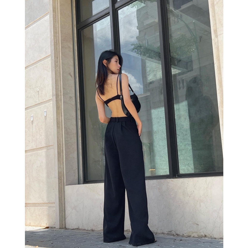 Quần đen suông ống rộng Yumi Black Pants Gem Clothing SP060592