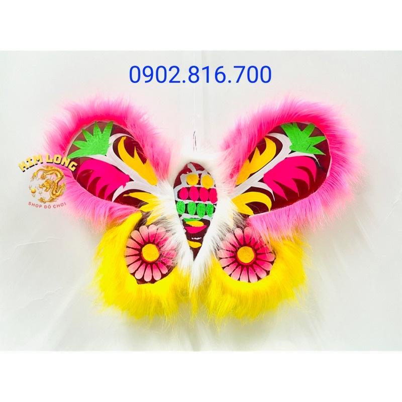 Đồ chơi lồng đèn trung thu truyền thống-Lồng đèn kiếng lông đủ màu hình BƯỚM 40cm